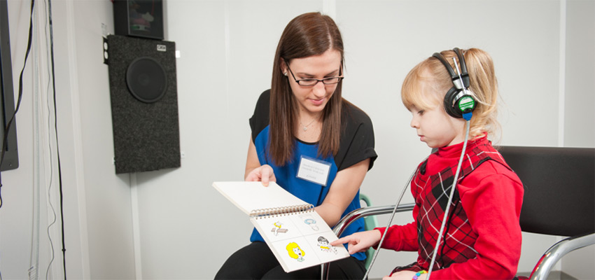 Working with toddler in clinic