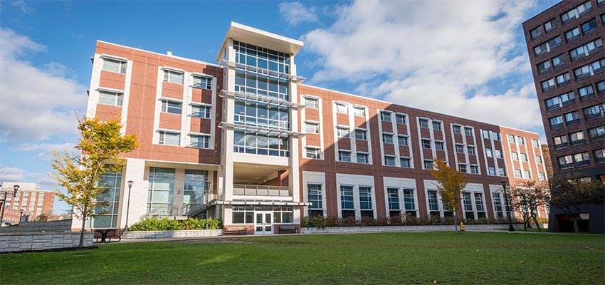 Dragon Hall viewed from front of Casey Smith Hall