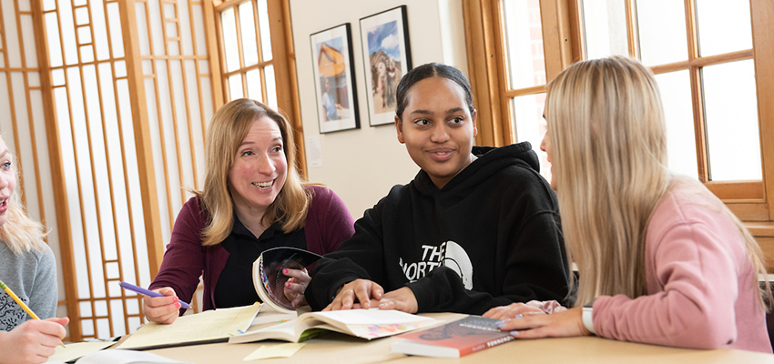 Dr. Ahern with Students