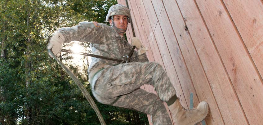 Climbing a wall