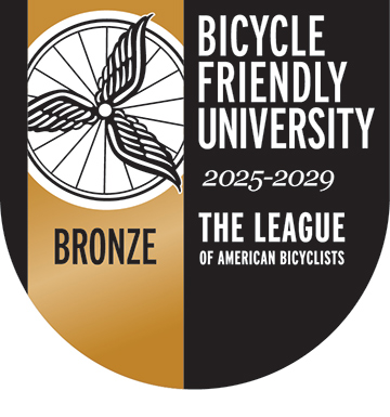 Logo showing SUNY Cortland's Bicycle Friendly University ranking.