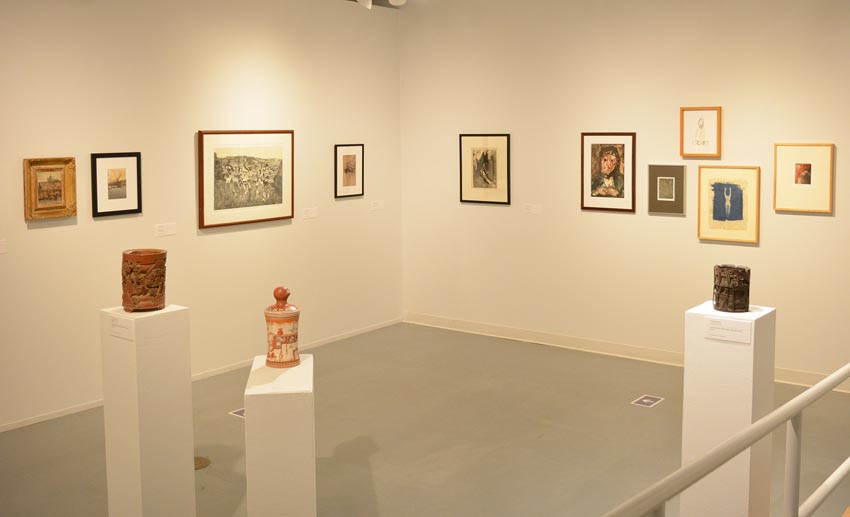 East space floor view at the Dowd Gallery SUNY Cortland.