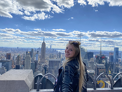 International student Katharina Thies in New York City