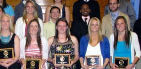 Student at C-Club Awards banquet